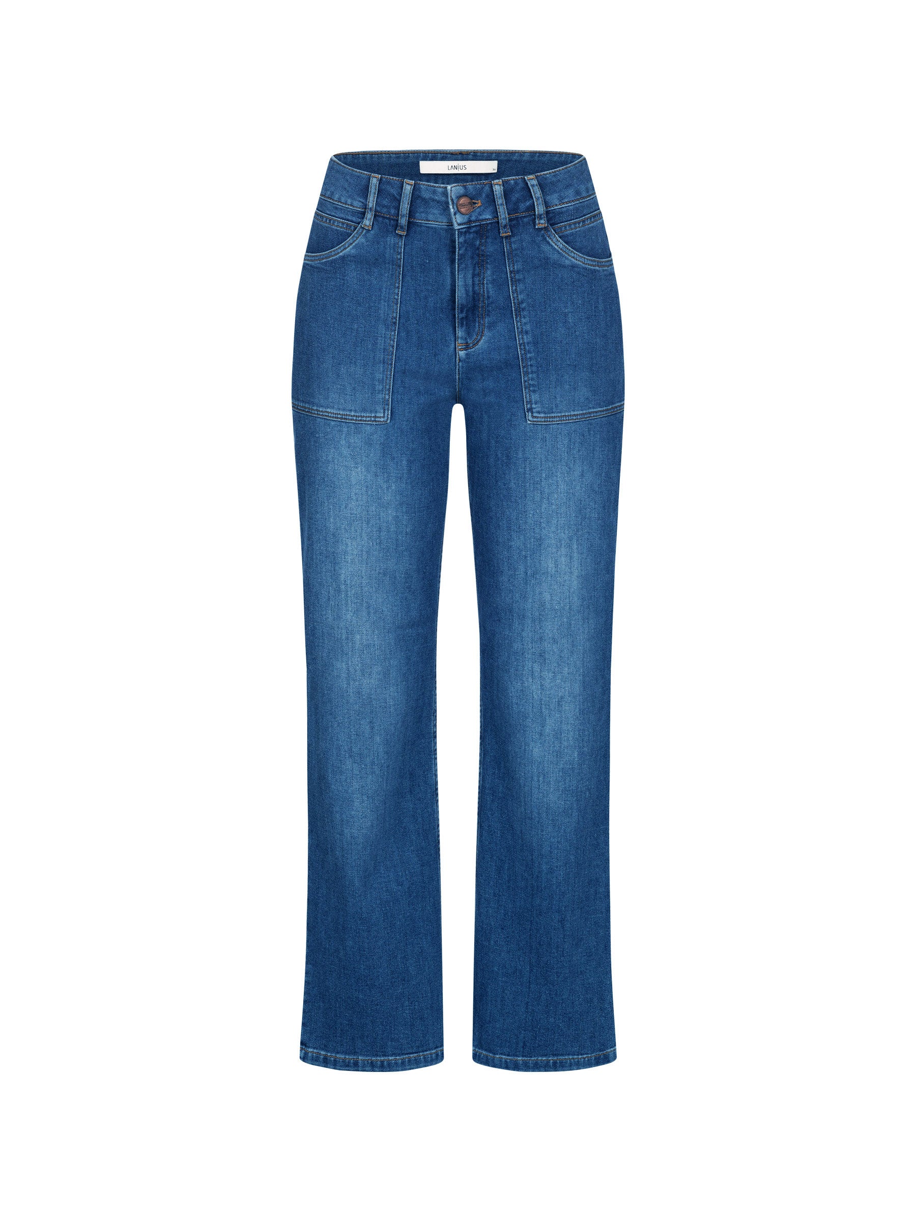 Relaxed jeans with patch pockets (GOTS)