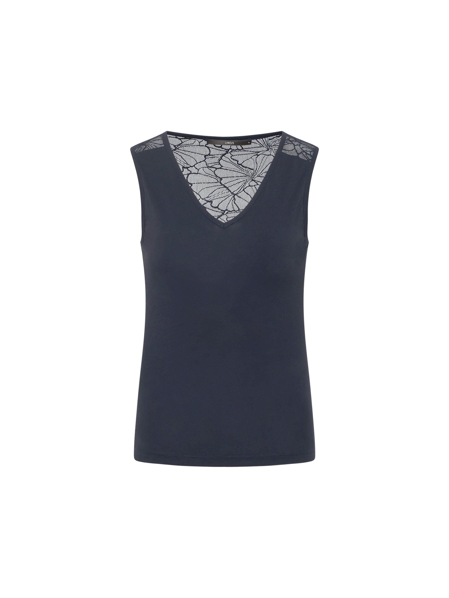 Top with lace insert (GOTS)