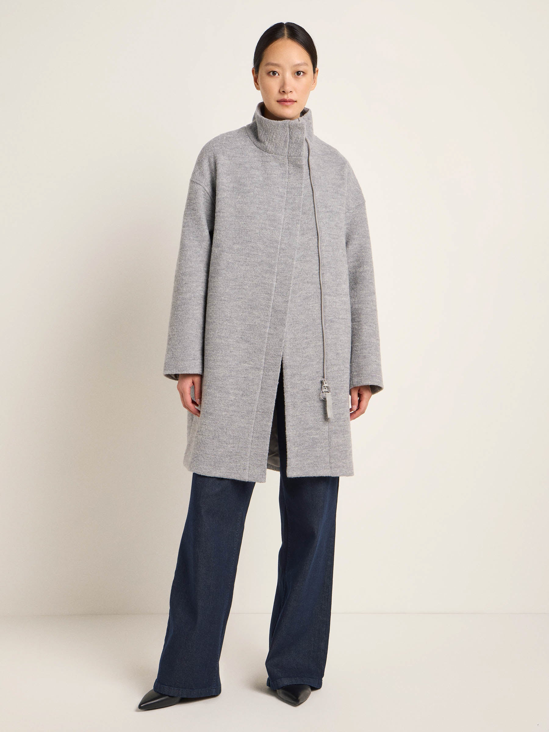 Oversized wool coat (GOTS)