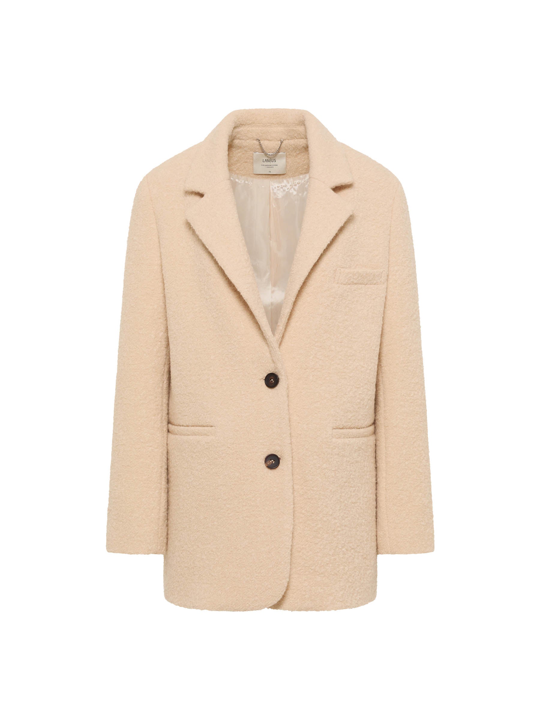 Boucle blazer coat (GOTS)