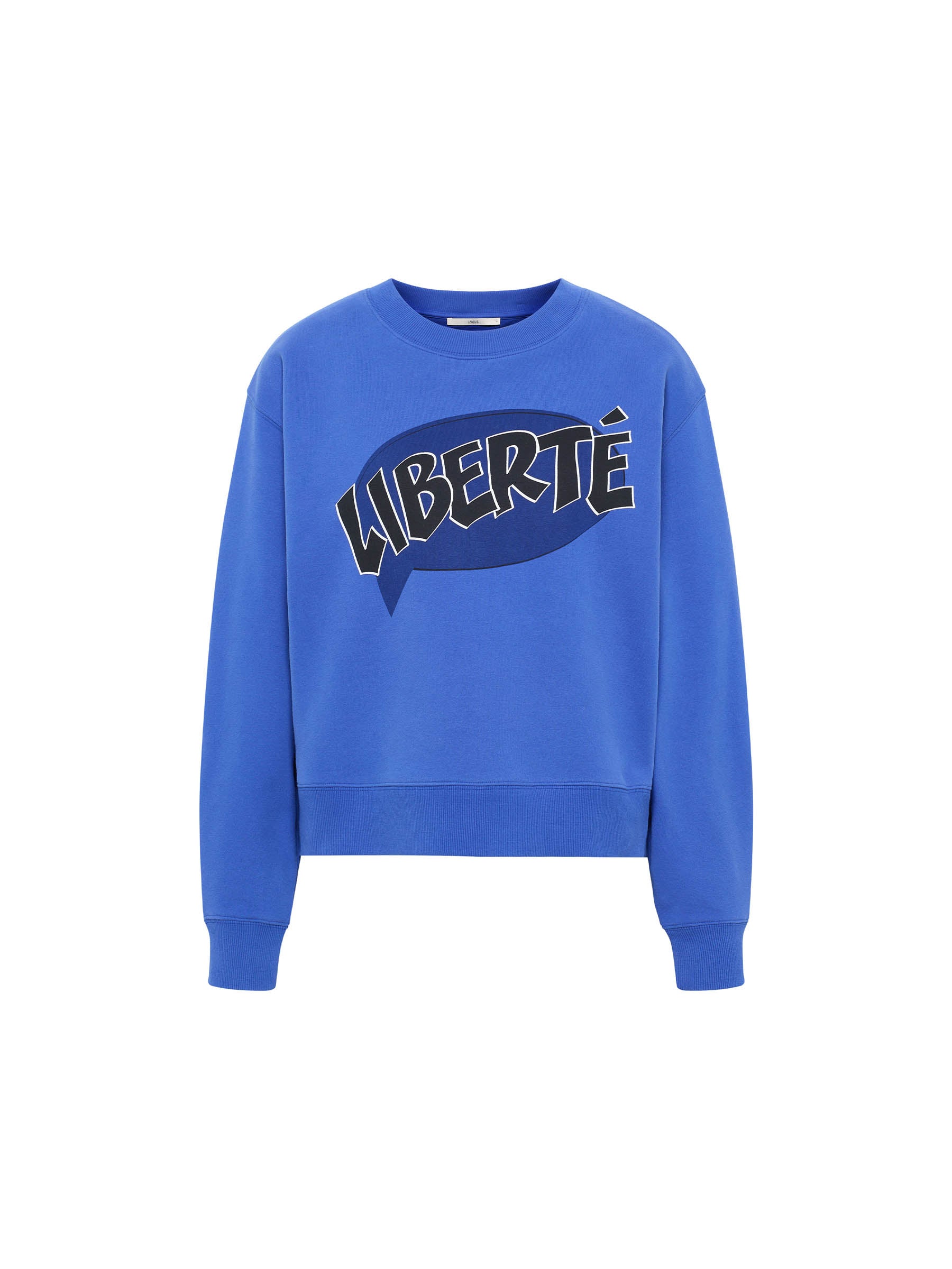 Statement sweatshirt "LIBERTÉ" (GOTS)