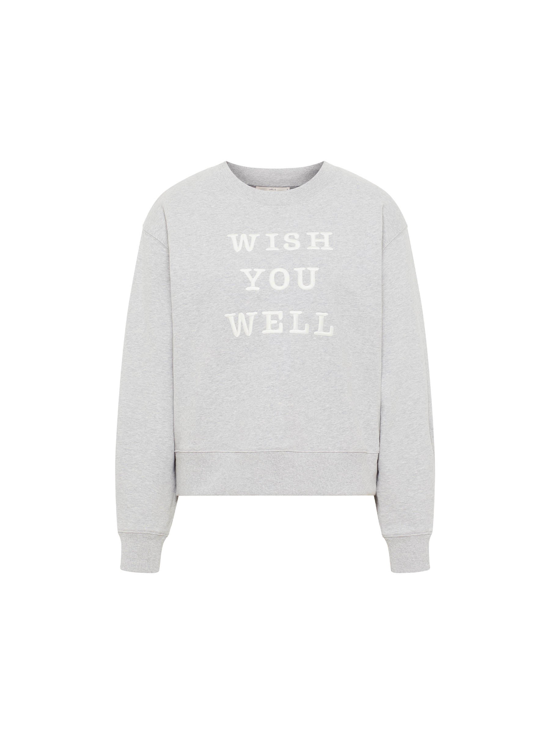 Statement Sweatshirt "wish you well" (GOTS)