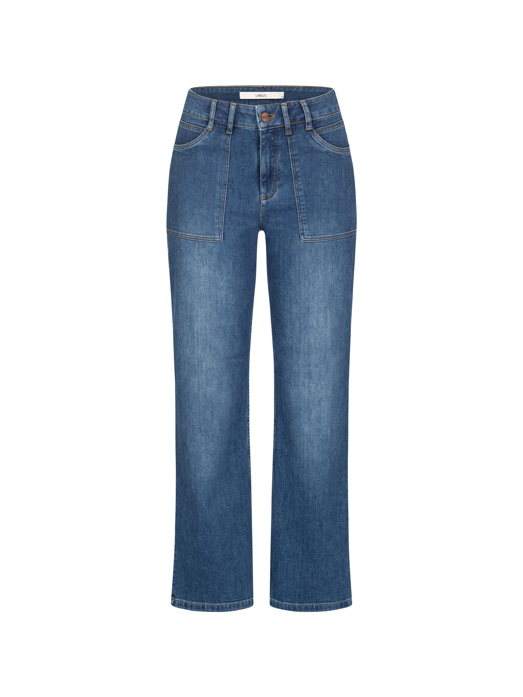 Relaxed Jeans mit aufgesetzten Taschen (GOTS)