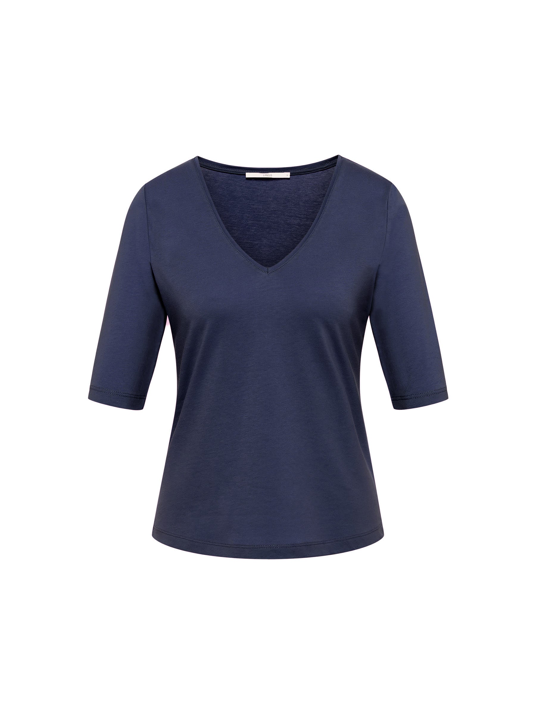 Half-sleeve shirt with V-neck (GOTS)