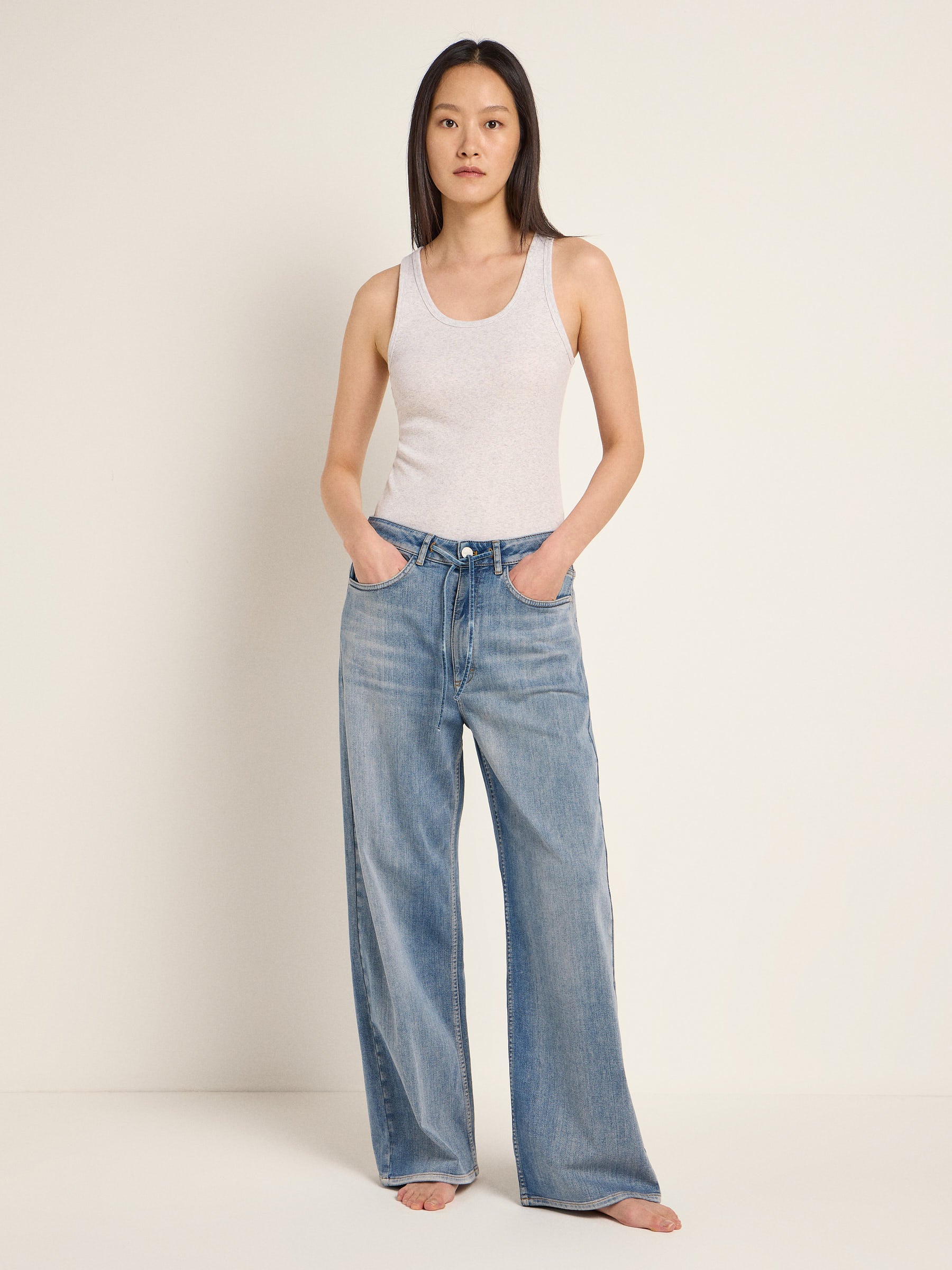 Jeans mit extra weitem Bein (GOTS)