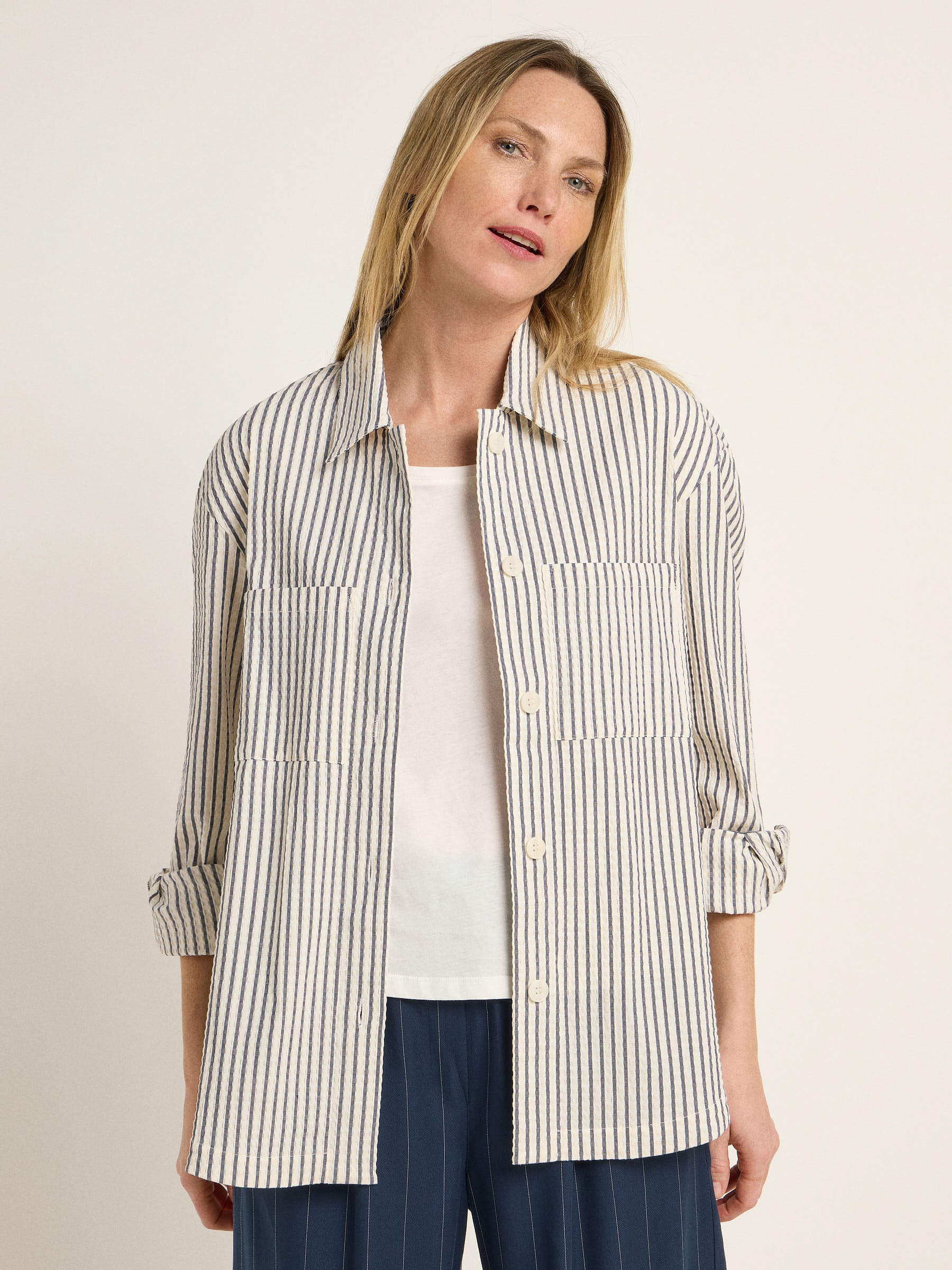 striped blouse jacket (OCS)