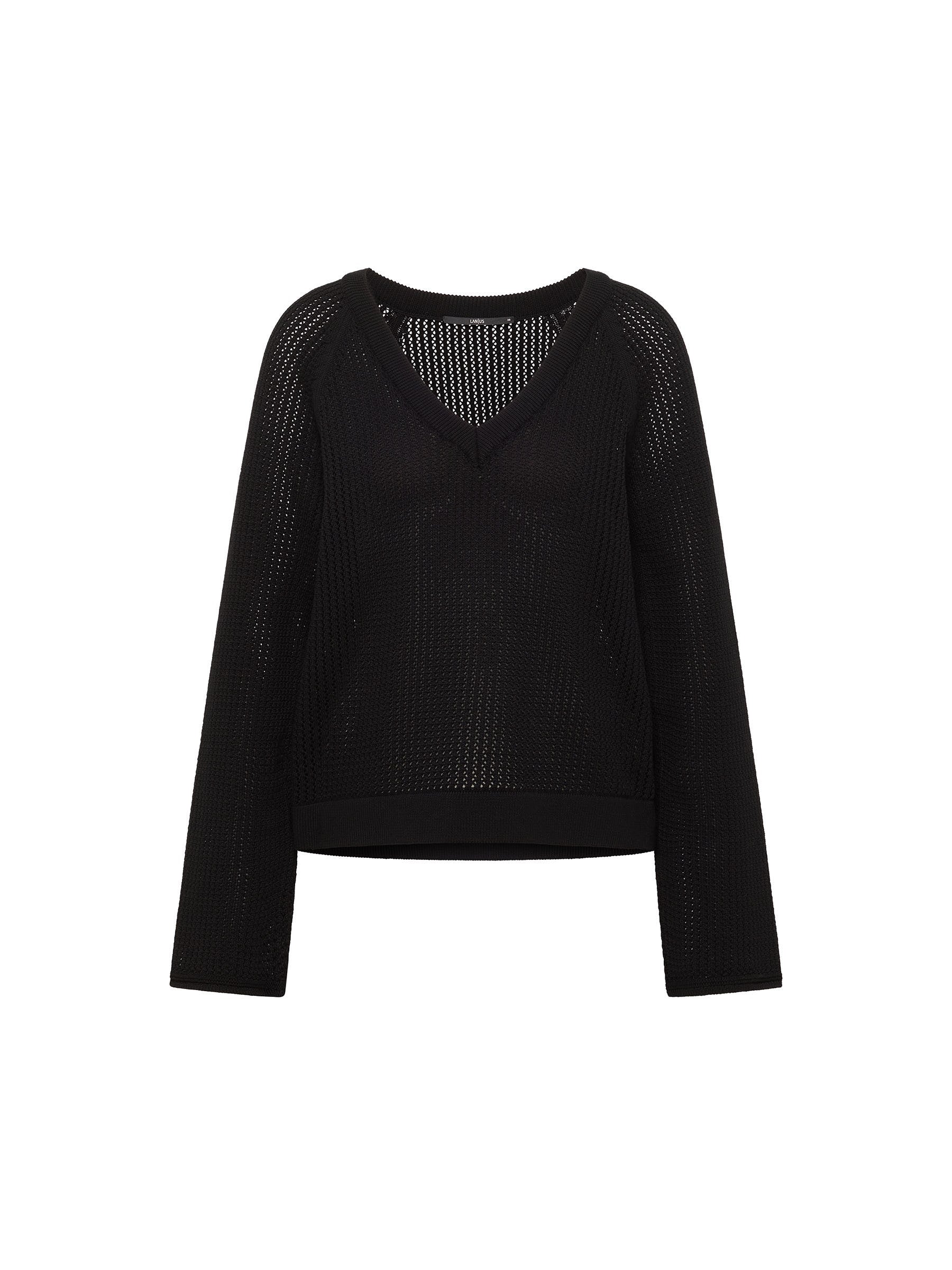 Sweater with mesh structure (GOTS)