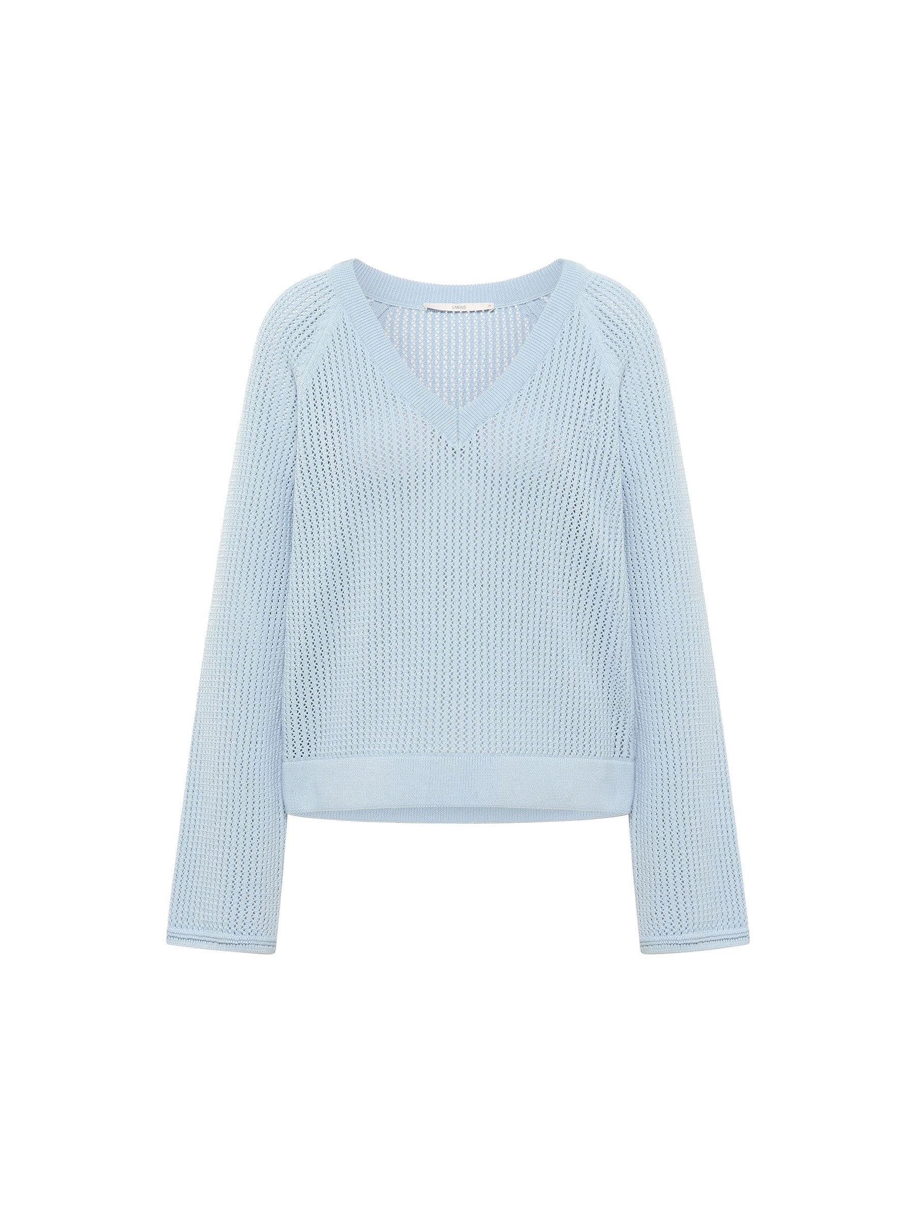 Sweater with mesh structure (GOTS)