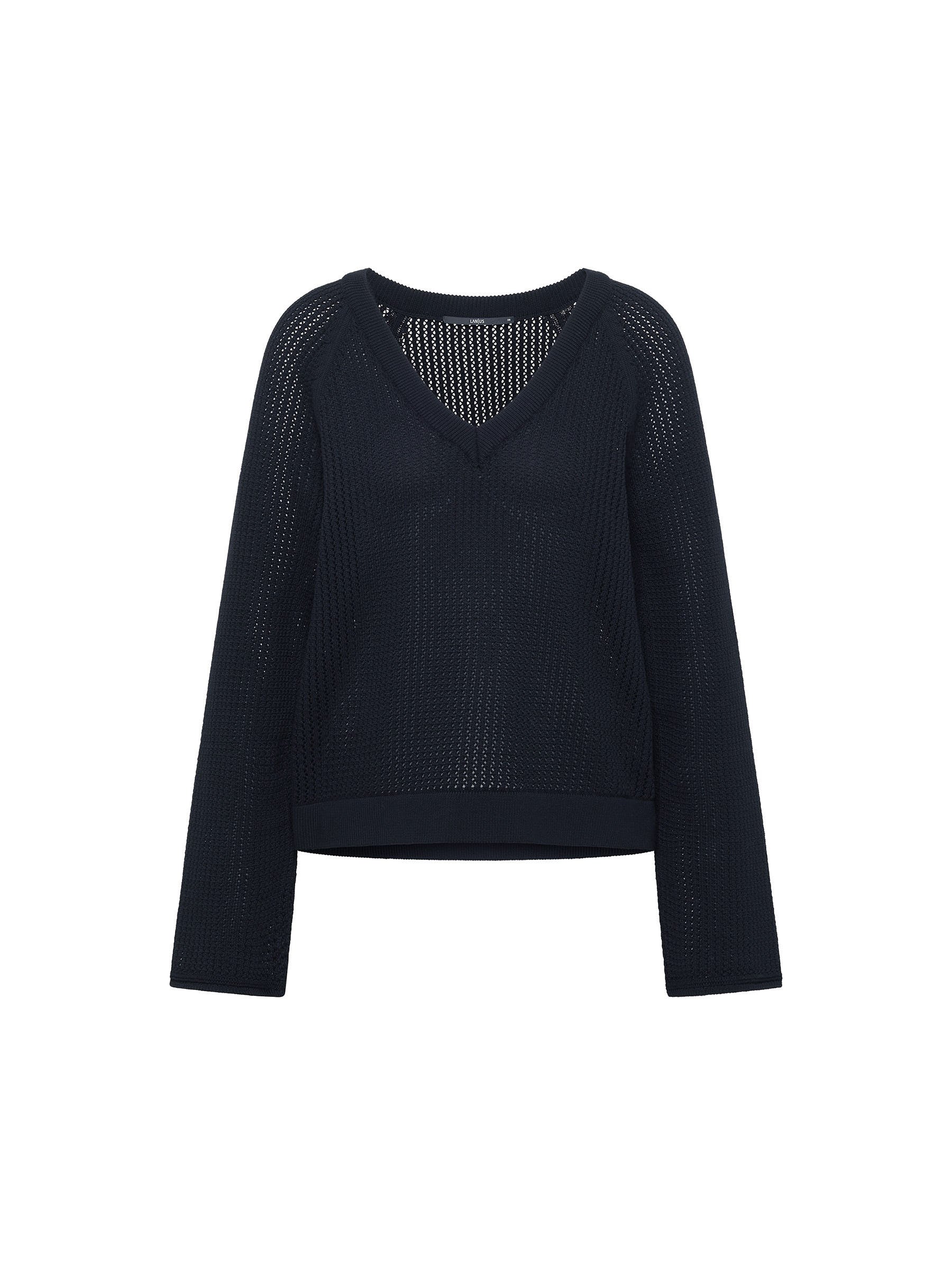 Sweater with mesh structure (GOTS)