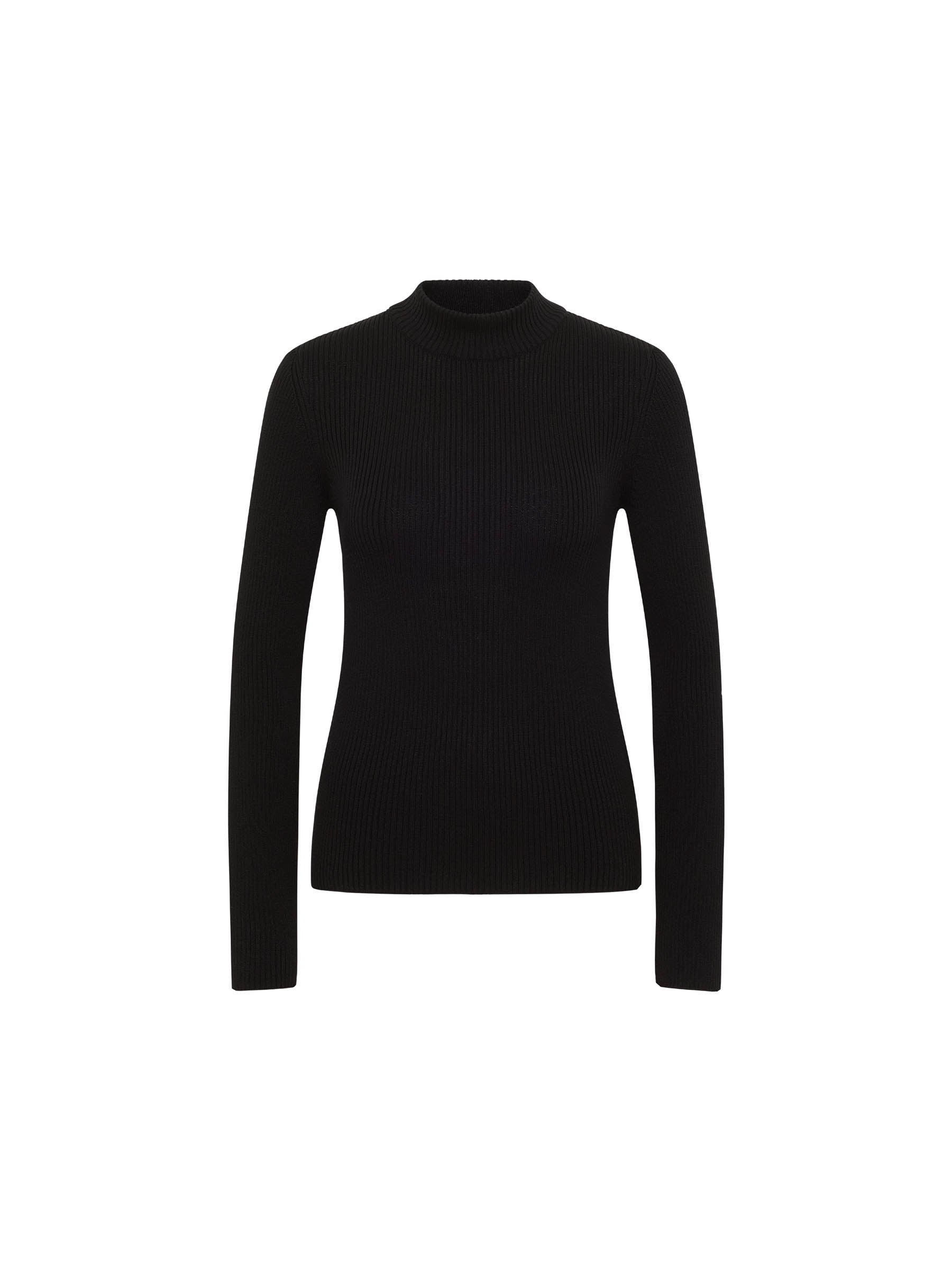 Stand-up collar sweater (GOTS)