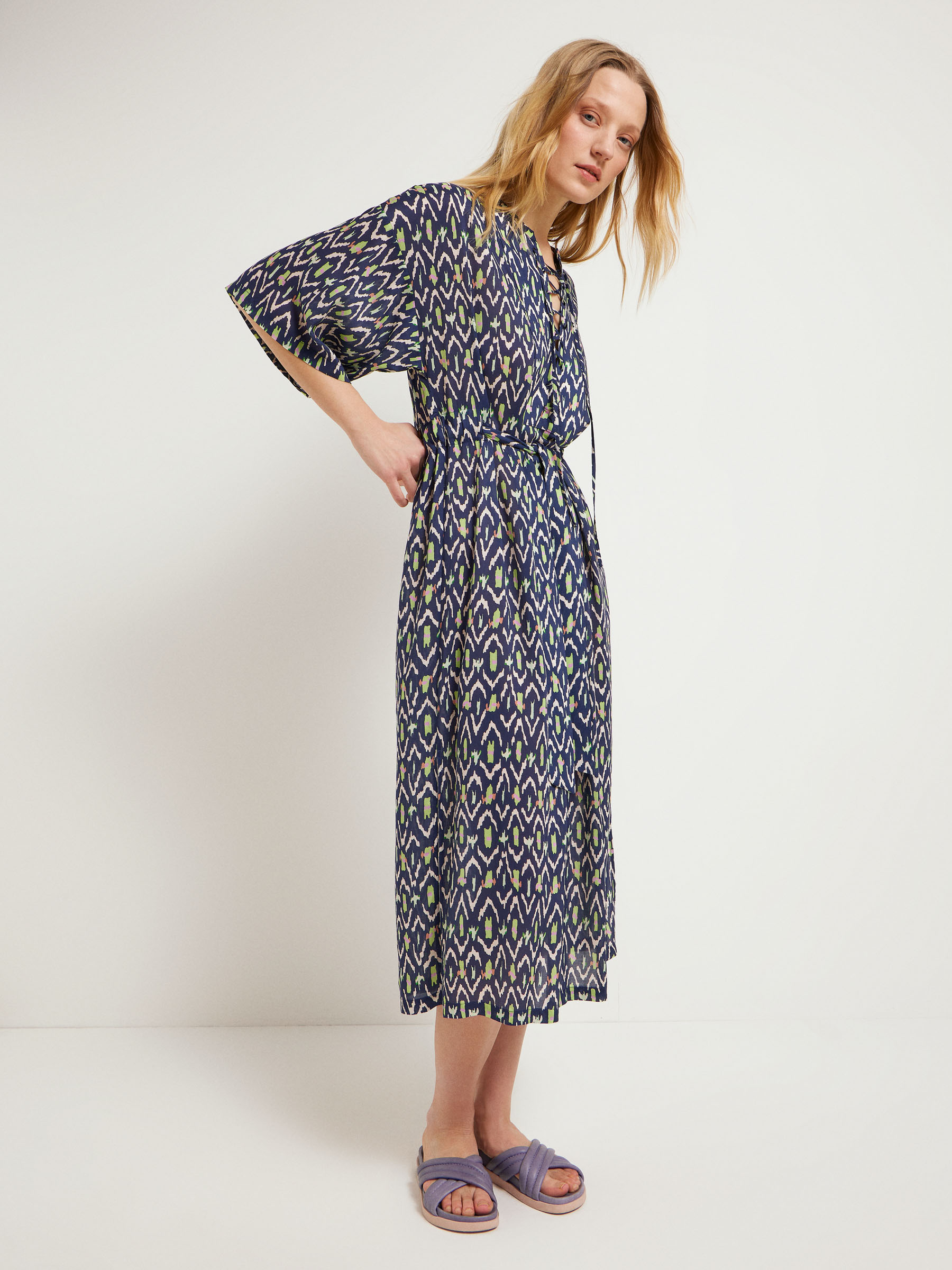 Dutchess Martha - Summer in a Kaftan style Italian Linen Dress