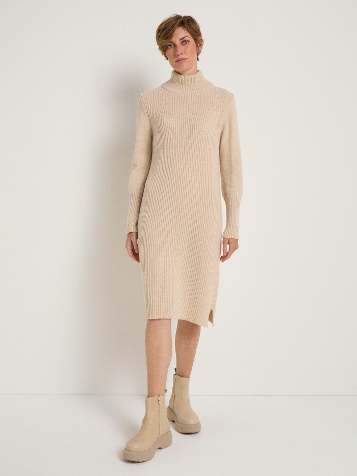 Re)sourced Ribbed Midi Sweater Dress